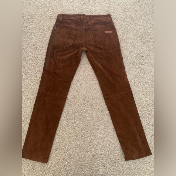 90s Luxury Ralph Lauren 100% Lamb Leather suede pants - Picture 2 of 7